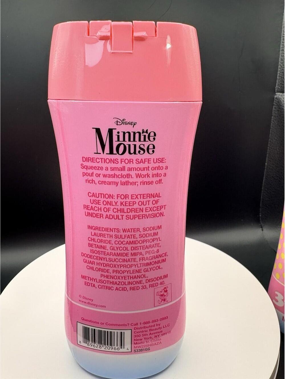 SET OF 2 Disney Minnie Mouse 3-in-1 Body Wash Shampoo Conditioner 8 fl oz - Picture 4 of 5